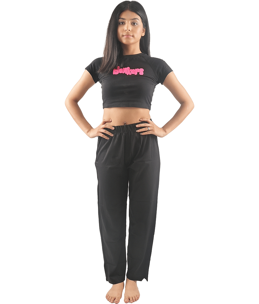 DESHBANDHU DBK Pack of 1 Cotton Regular Women's Casual Pants ( Black )