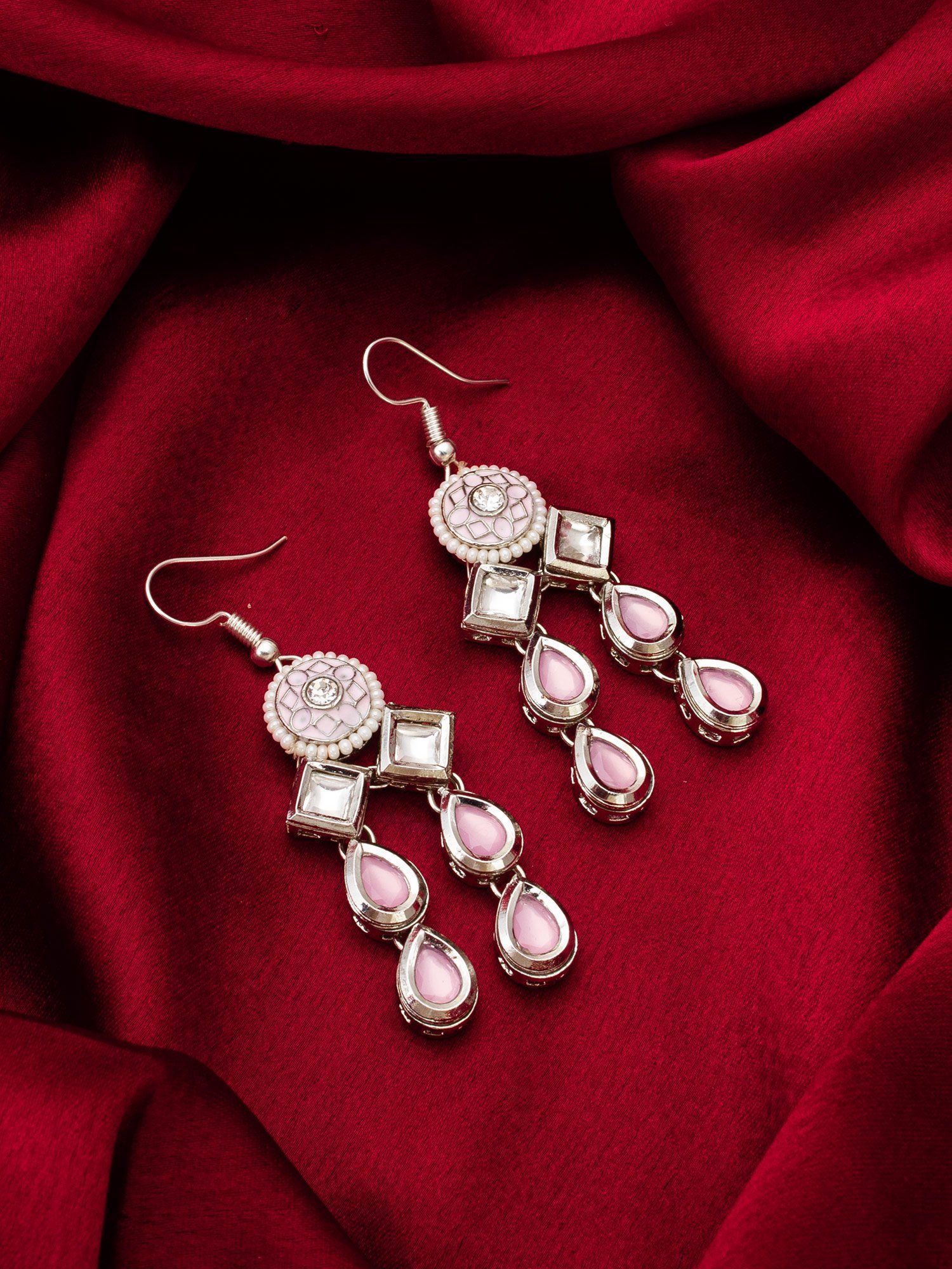 Morison Golden Studded Earrings Dazzle with Subtle Elegance