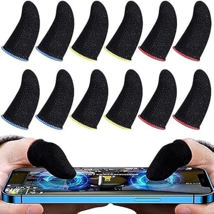 Mobile Gaming Finger Sleeves for Smooth Touch & Sweat Protection  PACK OF 4