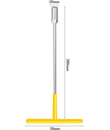 MK Super Stainless Steel T Type Spanners 10mm T Handle Wrench Single Pc