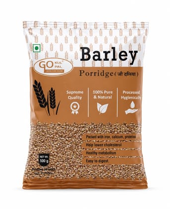 Gokul Gopal Jou Daliya (Barley Porridge), 100% Pure and Natural, Packed with Iron, Calcium, and Proteins, 500g
