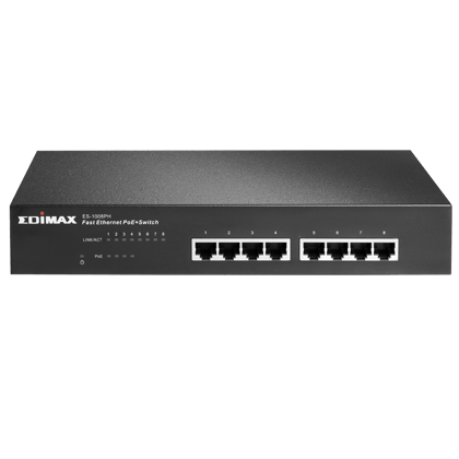 Edimax ES-1008PH Long Range 8-Port Fast Ethernet Switch With 4 PoE+ Ports