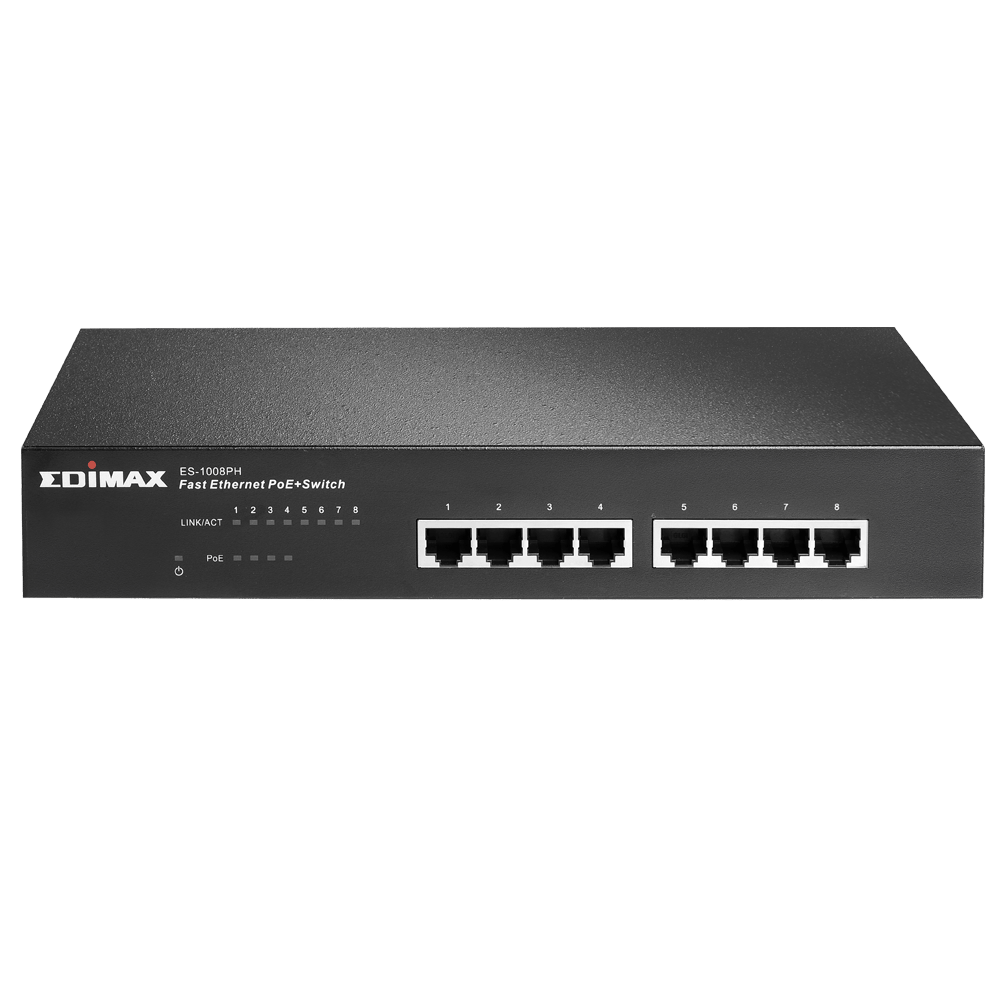 Edimax ES-1008PH Long Range 8-Port Fast Ethernet Switch With 4 PoE+ Ports