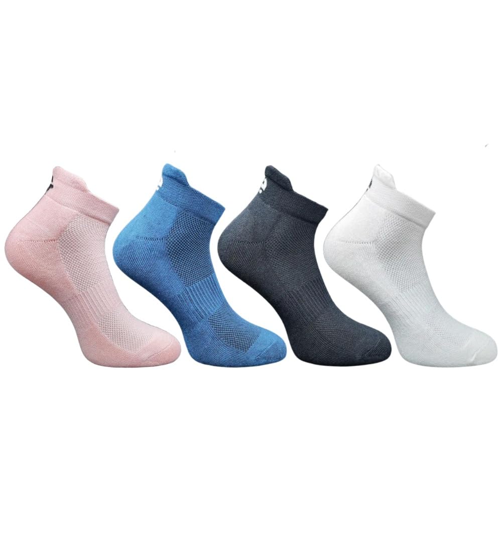 4_Pair Set Unisex Casual Cotton Printed Ankle Length Socks (Multicolor)-PID63500