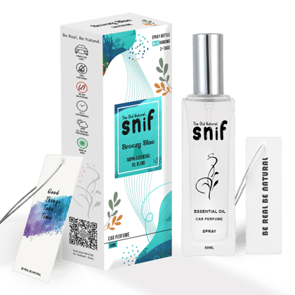 The Old Natural Spray Car Perfumes with Essential Oils Fragrance in Glass bottle with 2 Hanging Tags | Car Air Fresheners 50ml (Breezy Blue) The Old Natural Spray Car Perfumes with Essential Oils Fragrance in Glass bottle with 2 Hanging Tags | Car Air Fresheners 50ml (Breezy Blue)