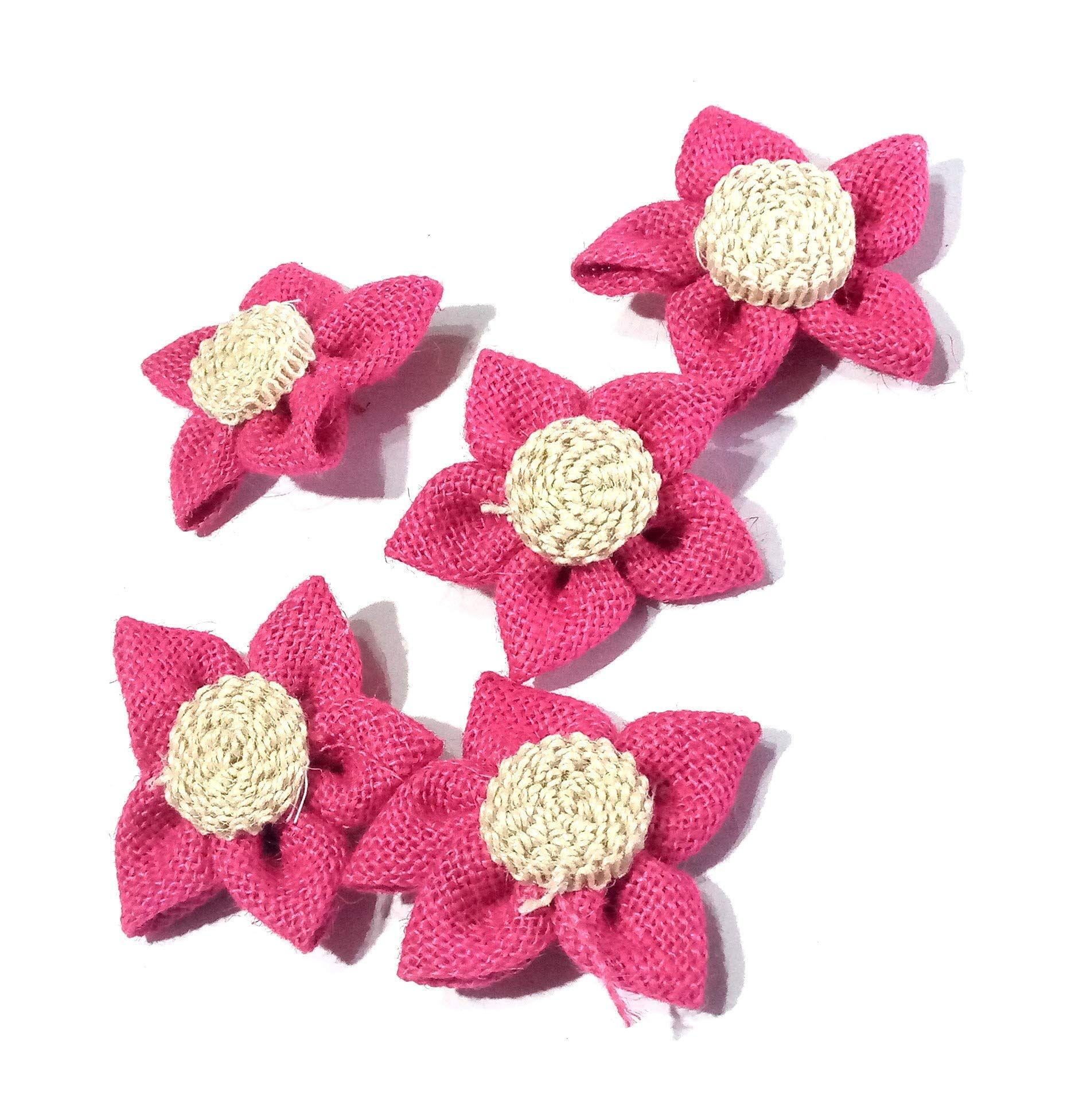 Nawani 5 Pic Cotton Flower Crafts Materiel, Size - 9/9 cm