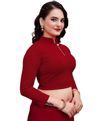 DELTIN HUB Pink Readymade without Pad Cotton Blend Women's Blouse ( Pack of 1 )
