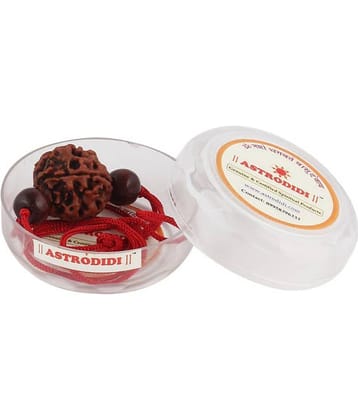 Astrodidi 4 Mukhi Rudraksha With Red Chandan Beads