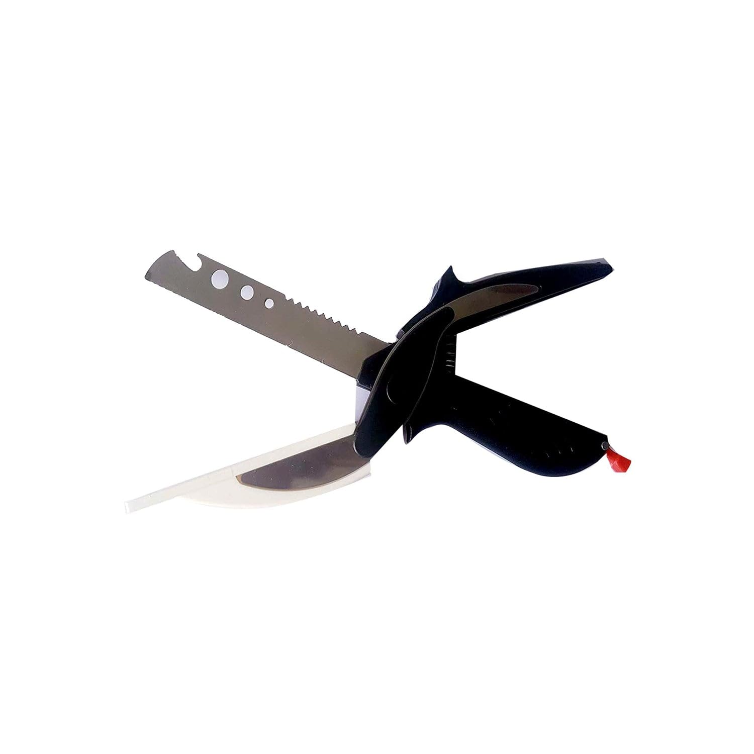 DHRUVINSRI Clever Cutter 4-in-1 Stainless Steel Tool: Knife & Scissors Combo for Multi-Purpose Cutting
