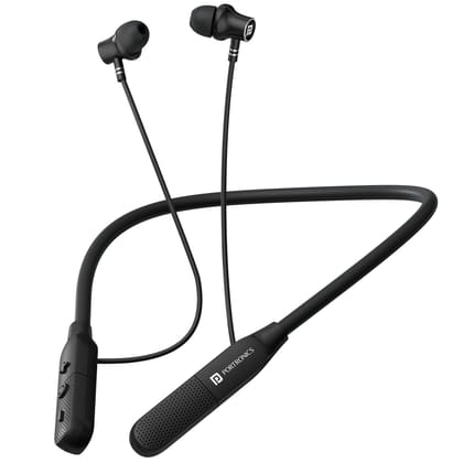 Portronics Harmonics Z13 Neckband, Upto 35 Hours Playtime, Bluetooth Version 6.0, HD Mic, Gaming Mode - Black Portronics Harmonics Z13 Neckband, Upto 35 Hours Playtime, Bluetooth Version 6.0, HD Mic, Gaming Mode - Black