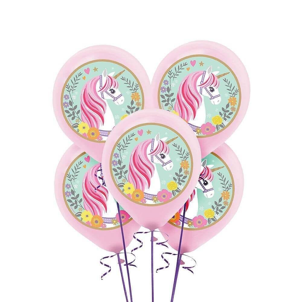 Unicorn Latex/Rubber Balloons - Helium Quality or Air Filled - 12 inches - 5PC