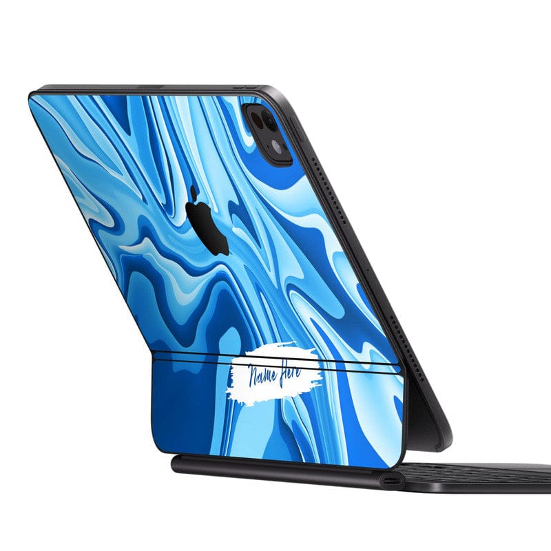 iPad Magic Keyboard Blue Wawes Skin