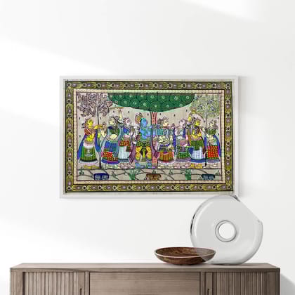 Krishna Holi Rasaleela Patta Tussar Painting