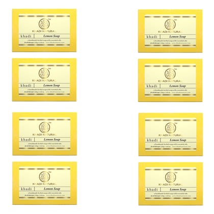 Khadi Natural Herbal Lemon Soap Combo Pack Of 8 – 125gm Each Khadi Natural Herbal Lemon Soap Combo Pack Of 8 – 125gm Each