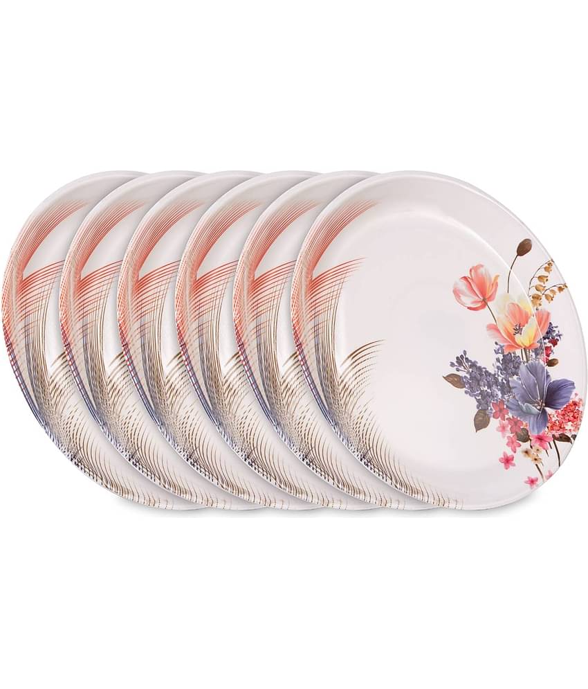 HomePro 6 Pcs Melamine Multi Color Half Plate
