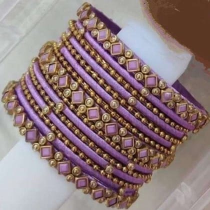 Premium Purple Festive Bangles Thread Bangles