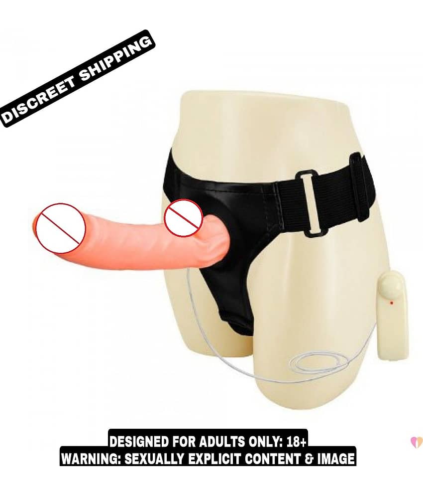 KAMAHOUSE 7 INCH Strap-on Dildo vibrator With Attached Vagina Premium Quality