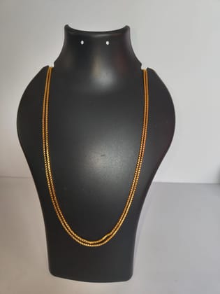 "Exquisite Gold Plated Long Chain Necklace for Women - Perfect for Traditional and Bridal Occasions"