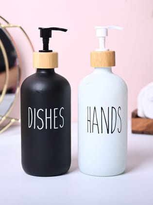 Durable Soap Dispenser Set of 2 - Hands & Dishes