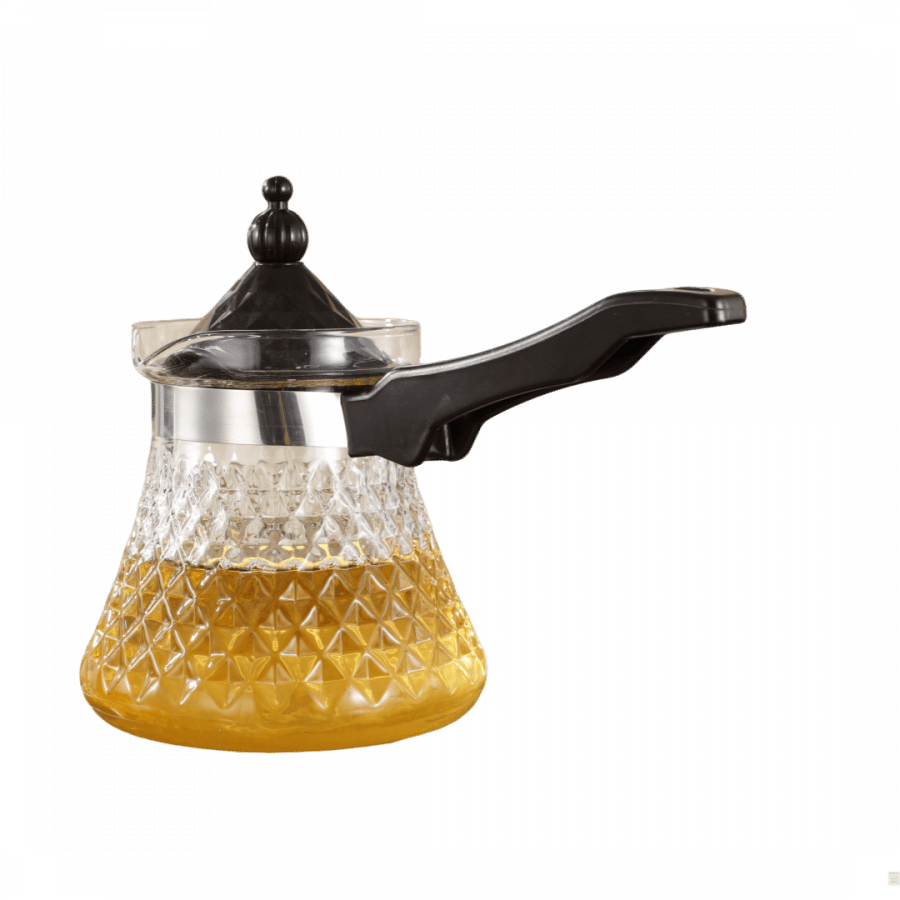 Wholesale Item - GLASS MILK WARMER POT WITH HANDLE - MOQ 11 Pieces