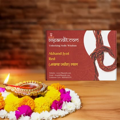 99Pandit High Quality Akhand Jyot Batti Red