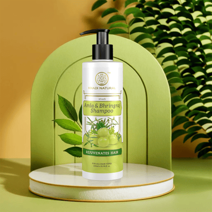 Khadi Natural Amla & Bhringraj Hair Shampoo For Control Dandruff & Hair Fall - 650ml Khadi Natural Amla & Bhringraj Hair Shampoo For Control Dandruff & Hair Fall - 650ml