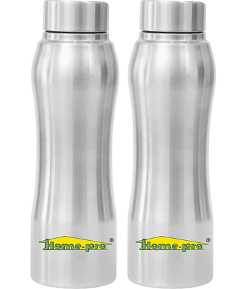 HomePro - Silver Water Bottle 1000 mL ( Set of 2 )