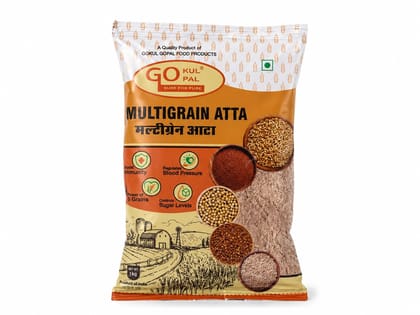 Gokul Gopal Multigrain Atta, Power of 5 Grains, High Fiber, Boosts Immunity, Controls Sugar Levels, 1 kg