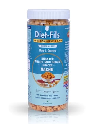 Roasted  Millet Multigrain Snacks Nacho Combo | Made with Finger Millet, Pearl Millet,Quinoa,Chiaseed,Makhana,Amaranth,Gram,Maize,Rice | Gluten Free | 130 gm x 3