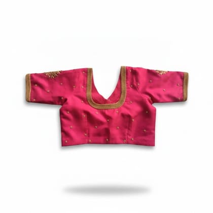 Pink Embroidered Traditional Blouse