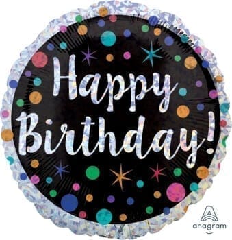 Wanna Party Polka Dot Birthday Balloon 18" S50