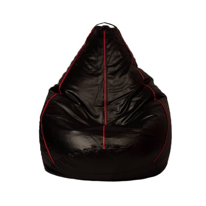 Craftlayout Strip Bean Bag Cover Black Red XXL
