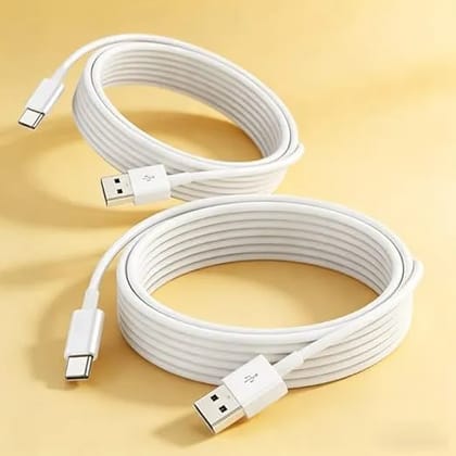 Signature 80W Fast Charging USB-A to USB-C Data Cable, Durable Braided, White, VML-46