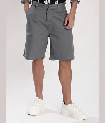 Bene Kleed Grey Cotton Men's Shorts ( Pack of 1 )