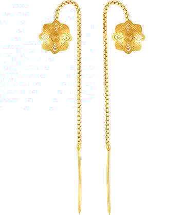 VIVASTRI Golden Threader Earrings ( Pack of 1 )