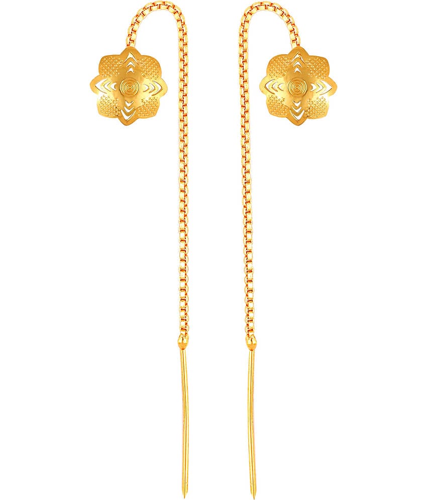 VIVASTRI Golden Threader Earrings ( Pack of 1 )