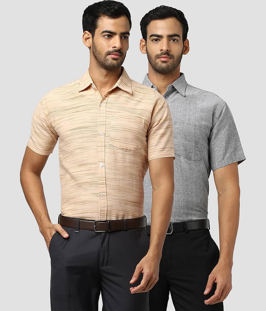 DESHBANDHU DBK - Multicolor Cotton Regular Fit Men's Casual Shirt ( Pack of 2 )