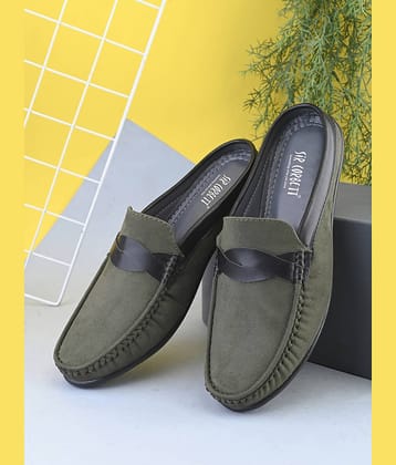Sir Corbett Olive Men's Slip on