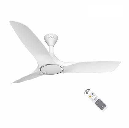 Havells Stealth Air BLDC 1200mm Ceiling Fan, Upto 55% Energy Saving| Silent & Premium, 5 stars Rating, 100% Copper Motor, RF Remote, Memory Backup, Timer - Pearl White Havells Stealth Air BLDC 1200mm Ceiling Fan, Upto 55% Energy Saving| Silent & Premium, 5 stars Rating, 100% Copper Motor, RF Remote, Memory Backup, Timer - Pearl White