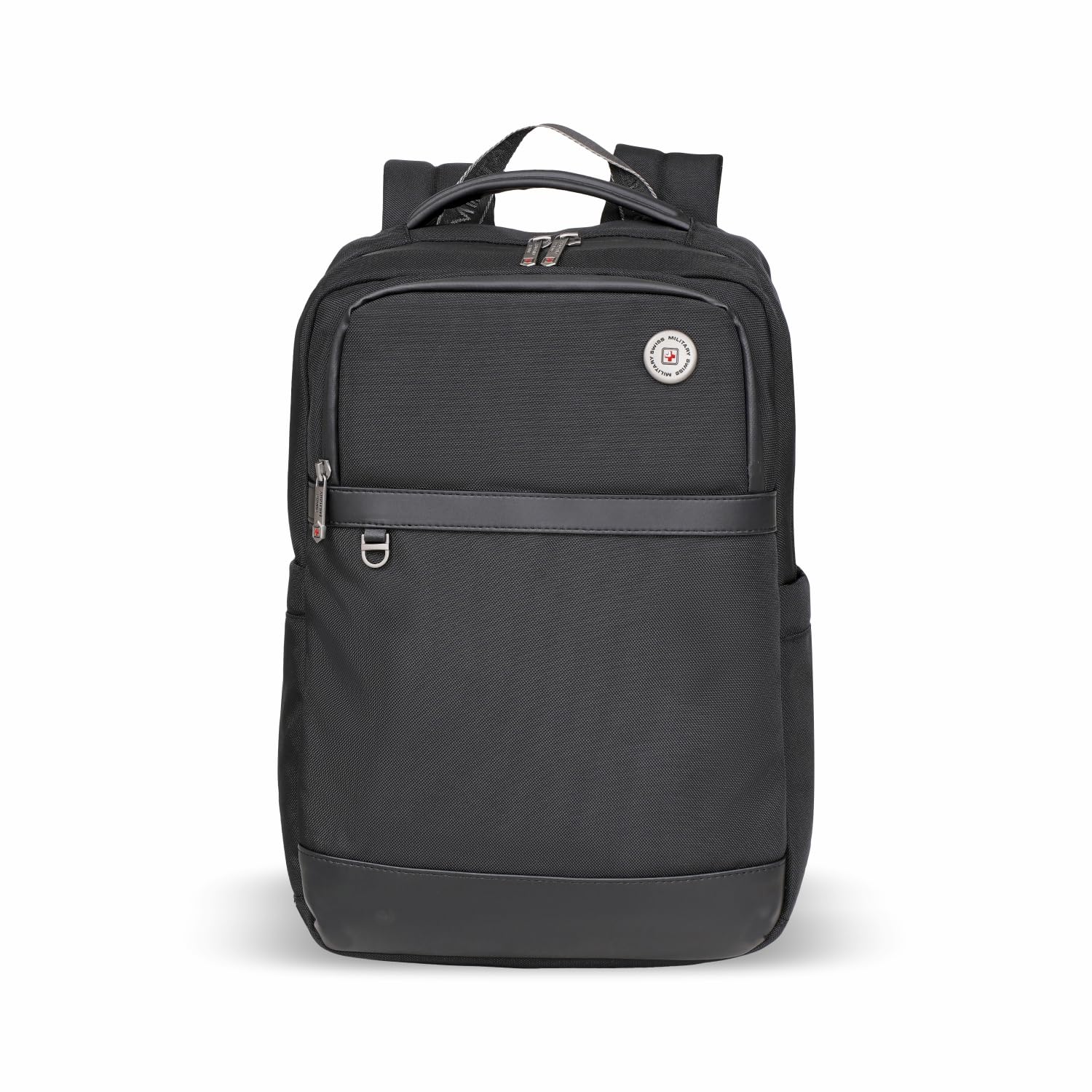 Black & Gold Collection Wesely Laptop Backpack Bag With 15.6”Laptop Compartment & Anti-Theft Pocket, 1680D Polyester, Sunglass Holder, Trolley Strap for Unisex Travel Bag (16L)