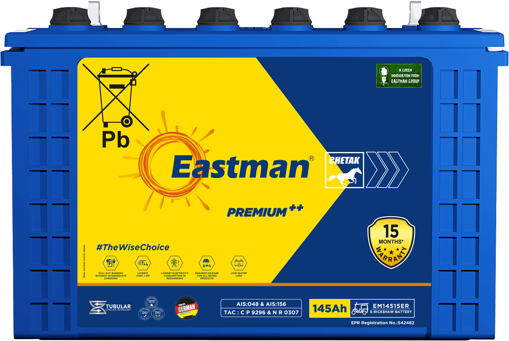 Eastman E-Rikshaw Battery EM14515ER