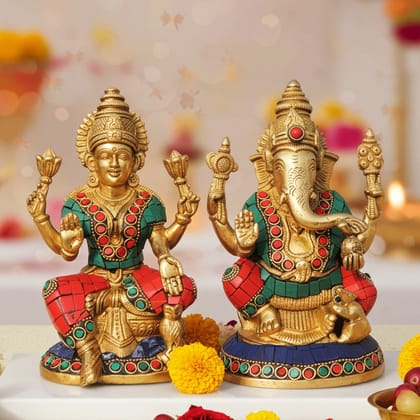 Brass Saraswati Ji Murti � Traditional Spiritual Home Decor, Height : 6.5 Inch (BSMAS1006)