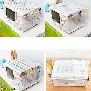 Microwave oven Top Cover,Microwave Cover with pockets free size with 4 utility pockets