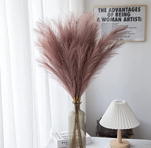 Artificial Pampas Grass Sticks | Faux Flowers for Vases | Decoration Items for Living Room Vase Office, Bedroom,