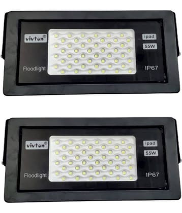 Generic - Pearl White 55 Watts Flood Light ( Pack of 2 )