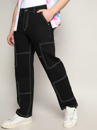 Contrast Stitched Denim Jeans Contrast Stitched Denim Jeans