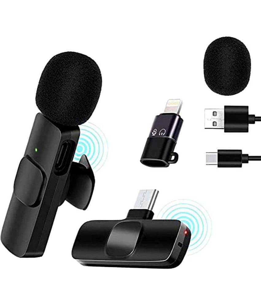 Hybite Wireless Collar Mic On Ear Headset with Mic Black