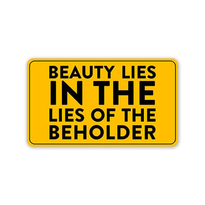 Wrapcart Beauty Car Sticker | Matte Vinyl Waterproof, 6 x 3.5 Inches Wrapcart Beauty Car Sticker | Matte Vinyl Waterproof, 6 x 3.5 Inches