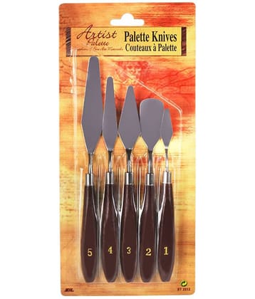 Samvardhan 5 Piece Palette Knives/Painting Knives of Various Size & Shapes (Size-1,2,3,4,5)