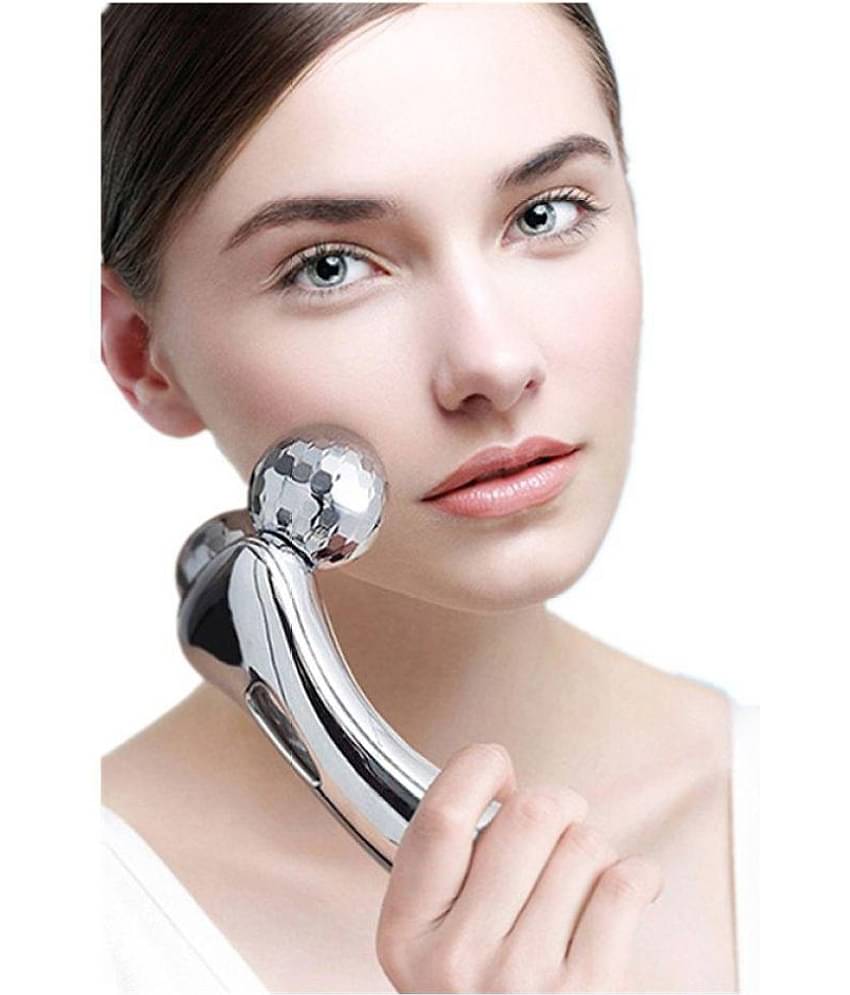KALOPSIA INDUSTRIES Face Roller 3D Y Shape Aluminium Big Roller Microcurrent massager